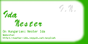 ida nester business card